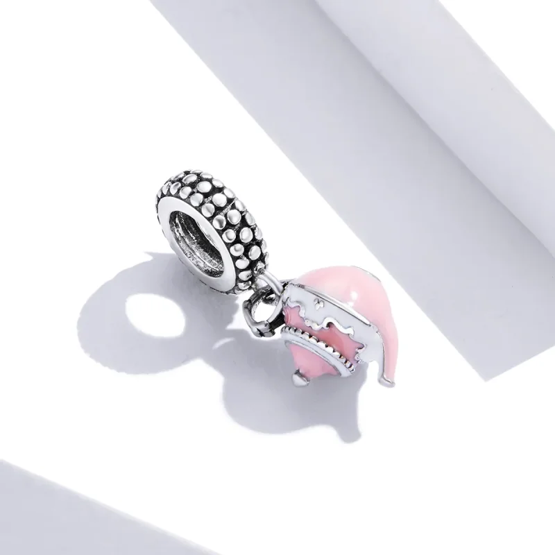 (image for) Pandora Style Silver Dangle Charm, Classic Teapot, Pink Enamel - SCC1492 - View 2