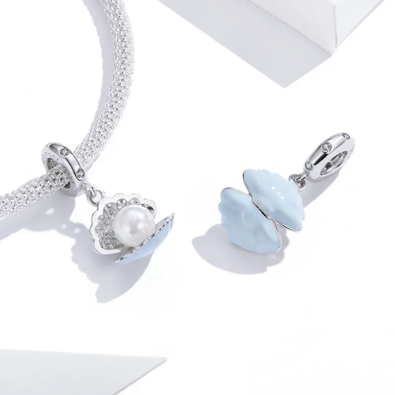 (image for) Pandora Style Silver Dangle Charm, Legend of The Sea, Enamel - BSC242 - View 4