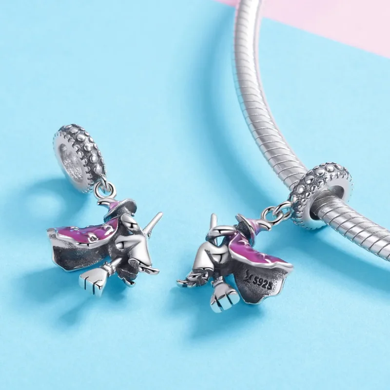 (image for) Pandora Style Silver Dangle Charm, Wizard of Oz, Pink Enamel - SCC914 - View 4