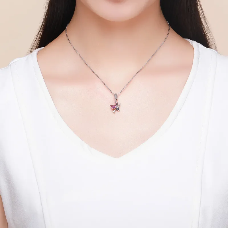 (image for) Pandora Style Silver Dangle Charm, Wizard of Oz, Pink Enamel - SCC914 - View 5