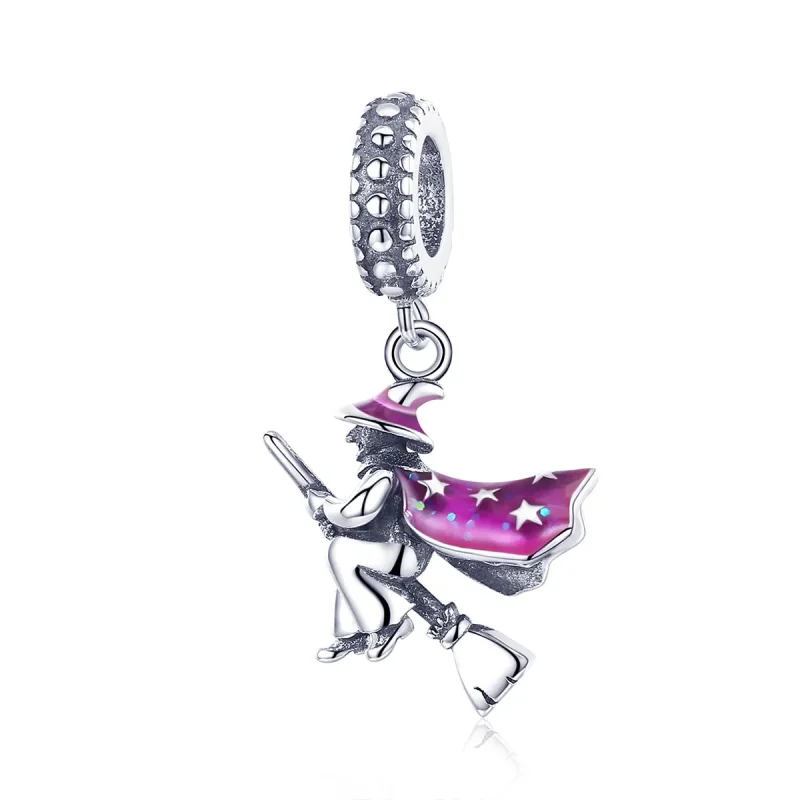 (image for) Pandora Style Silver Dangle Charm, Wizard of Oz, Pink Enamel - SCC914 - Product Image