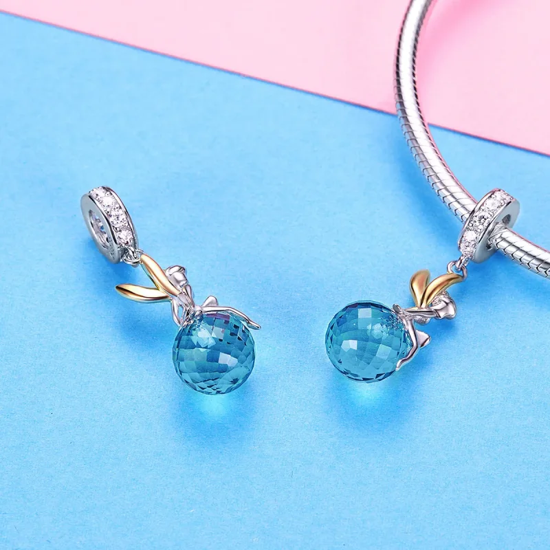 (image for) Pandora Style Tri-tone Bangle Charm, Bicolor Elf Planet - BSC056 - View 3