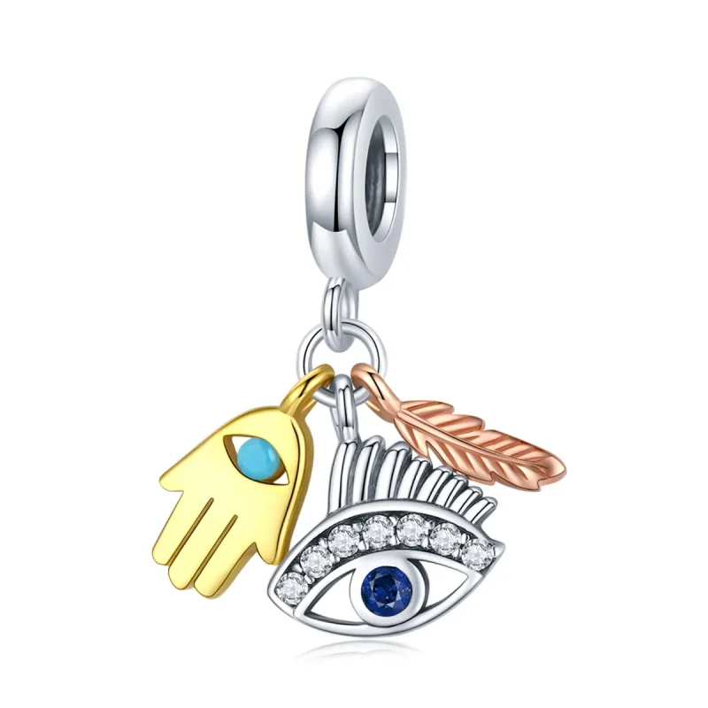 (image for) Pandora Style Tri-tone Bangle Charm, Egypt - Lucky Guardian - SCC1860 - Product Image