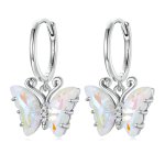 Pandora Style Symphony Butterfly Hoop Earrings - SCE1588-CF