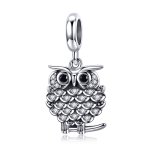 Pandora Style Silver Bangle Charm, A Budding Owl - SCC949