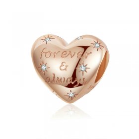 Rose Gold Forever & Always Charm - PANDORA Style - SCC1223