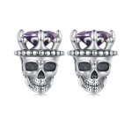 Pandora Style Skeleton King Studs Earrings - BSE892