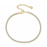 Pandora Style Golden Exquisite Zircon Chain Bracelet - BSB097-B