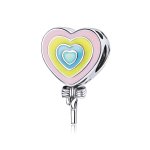 Pandora Style Silver Charm, Love Lollipop, Multicolor Enamel - SCC1746