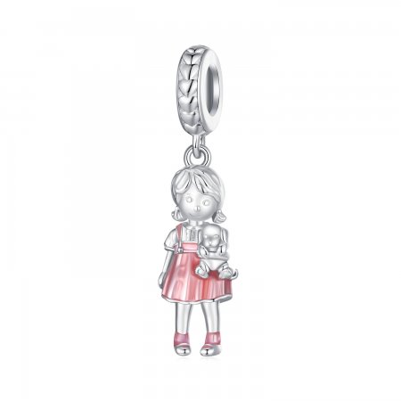 Pandora Style Little Girl Pendant Charm - BSC878