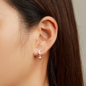 PANDORA Style Moon and Stars Drop Earrings - SCE1500