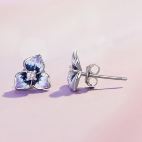 Pandora-style Pansy Earrings - BSE860