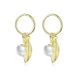 Gold-Plated Look Forward To Hanging Earrings - PANDORA Style - SCE671