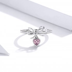 Pandora Style Bow Ring in Silver - SCR682