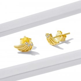 PANDORA Style Golden Wings Stud Earrings - BSE524