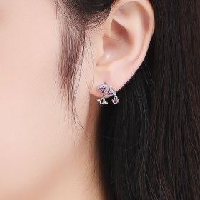 Silver Drink Wedlock Stud Earrings - PANDORA Style - SCE571