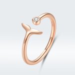 Pandora Style Rose Gold Open Ring, Mermaid Tear - SCR618-C