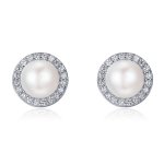 Silver Elegant Monologue Stud Earrings - PANDORA Style - SCE122