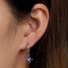 PANDORA Style Zirconium Pattern Drop Earrings - SCE1416