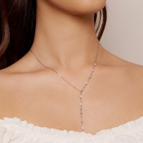 Pandora Style Y Shape Chain Necklace - BSN330