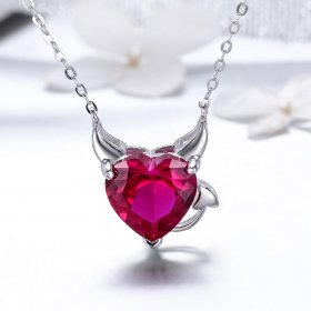 Silver Red Devil Necklace - PANDORA Style - SCN286