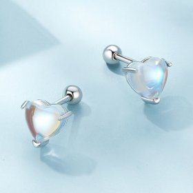 Pandora Style Moonstone Studs Earrings - SCE1629