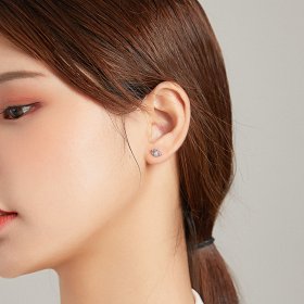 Pandora Style Silver Stud Earrings, Lightning Eye - SCE1007