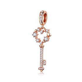 Rose Gold Luchy Shinning Key Pendant - PANDORA Style - SCC1122