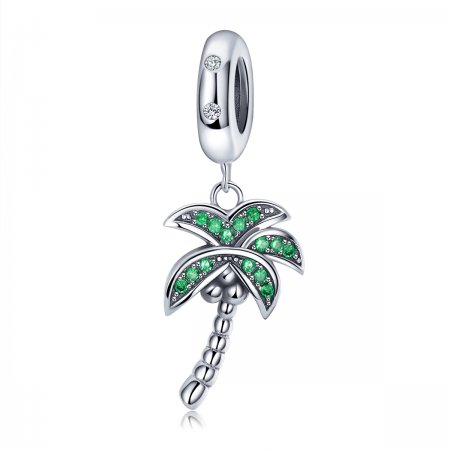 Pandora Style Silver Bangle Charm, Palm Tree - SCC697