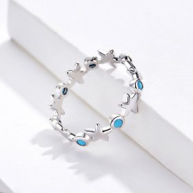 Silver Starfish Ring - PANDORA Style - SCR527