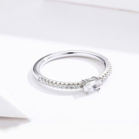 Silver Clear Stone Ring - PANDORA Style - SCR524
