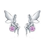 Silver Flower Fairy Stud Earrings - PANDORA Style - SCE395
