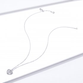 Pandora Style Silver Necklace, Tree of Life, Enamel - BSN176