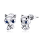 Pandora Style Silver Stud Earrings, Lovely Fox - SCE1084