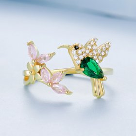 Pandora Style Hummingbird's Gift-S925 Silver Ring - BSR016-B