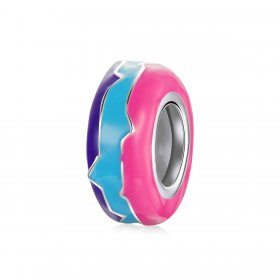 Pandora Style Spacer Charm, Cyberpunk - Dazzling Beads, Multicolor Enamel - SCC1843