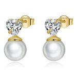 PANDORA Style Love Shell Beads Stud Earrings - SCE1318