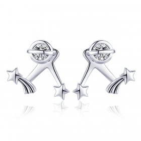 Silver Shining Meteor Stud Earrings - PANDORA Style - SCE474