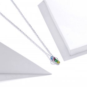 Silver Shiny Flip Flops Necklace - PANDORA Style - SCN408