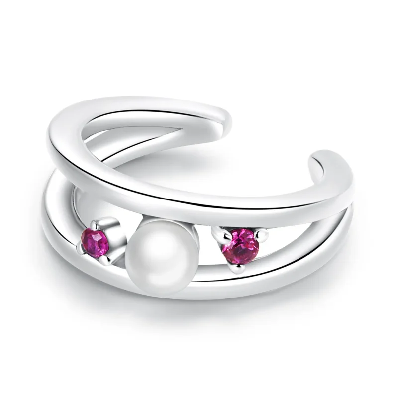 (image for) PANDORA Style Exquisite Shell Pearl Double Layer Ear Clip - SCE1431 - Product Image