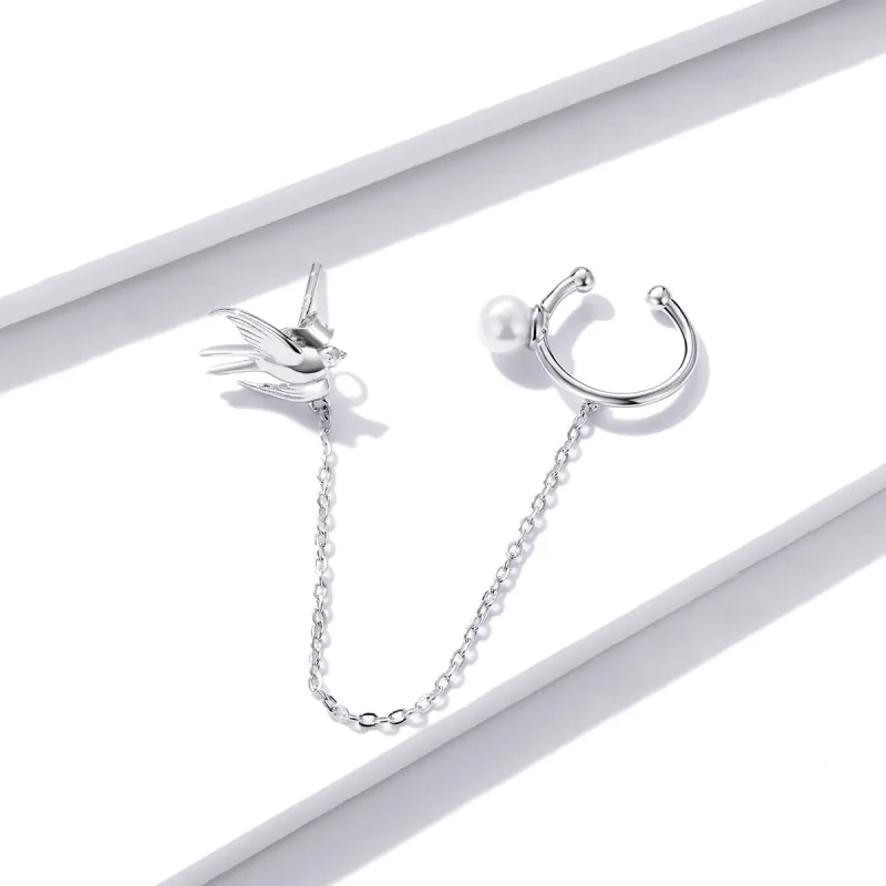 (image for) PANDORA Style Flying Swallow Ear Clip - BSE411 - View 2
