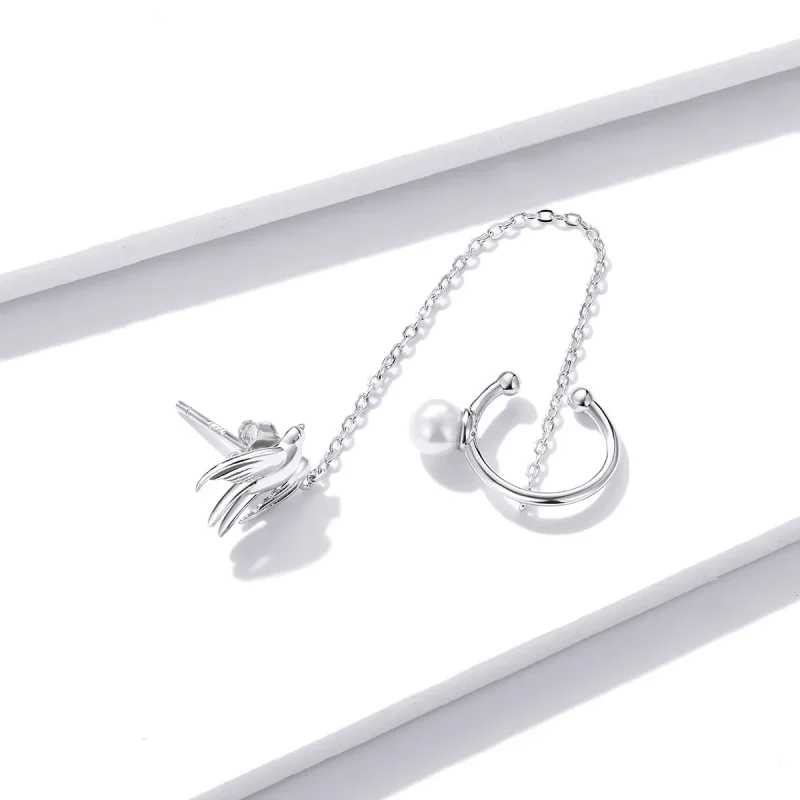 (image for) PANDORA Style Flying Swallow Ear Clip - BSE411 - View 3