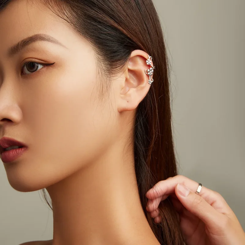 (image for) PANDORA Style Pattern Ear Clip - SCE1512 - View 7