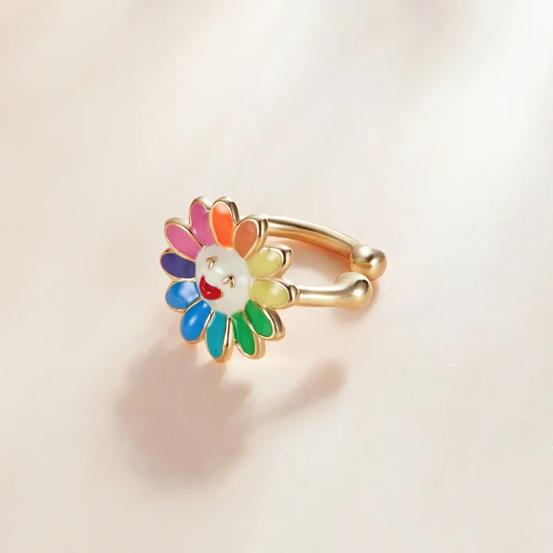 (image for) PANDORA Style Pop Sun Flower Ear Clip - SCE1235 - View 2