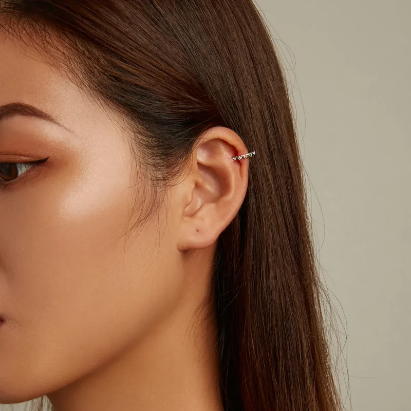 (image for) PANDORA Style Rainbow Heart Ear Clip - BSE573 - View 6