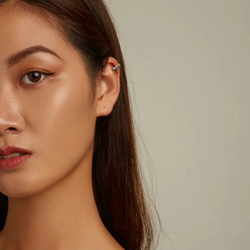 (image for) PANDORA Style Retro Rose Ear Clip - BSE582 - View 6