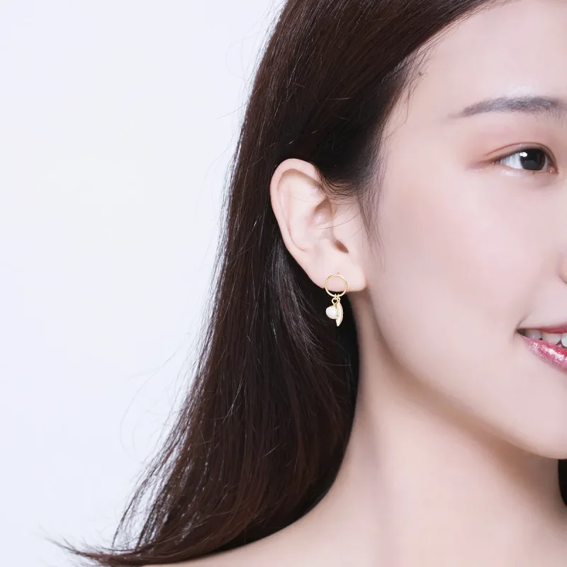 (image for) Gold-Plated Look Forward To Hanging Earrings - PANDORA Style - SCE671 - View 6