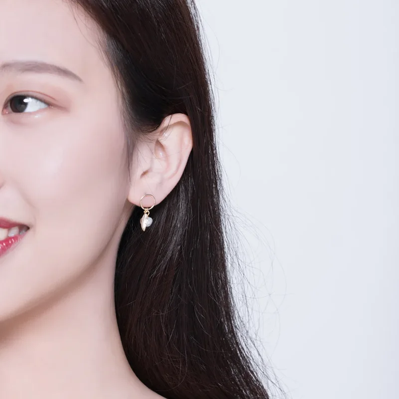 (image for) Gold-Plated Look Forward To Hanging Earrings - PANDORA Style - SCE671 - View 7