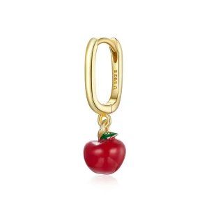 (image for) Pandora Style 18ct Gold Plated Dangle Earrings, Apple, Multicolor Enamel - SCE1079