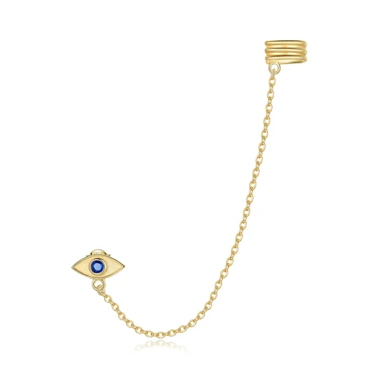 (image for) Pandora Style 18ct Gold Plated Dangle Earrings, Devil's Eye - SCE1096